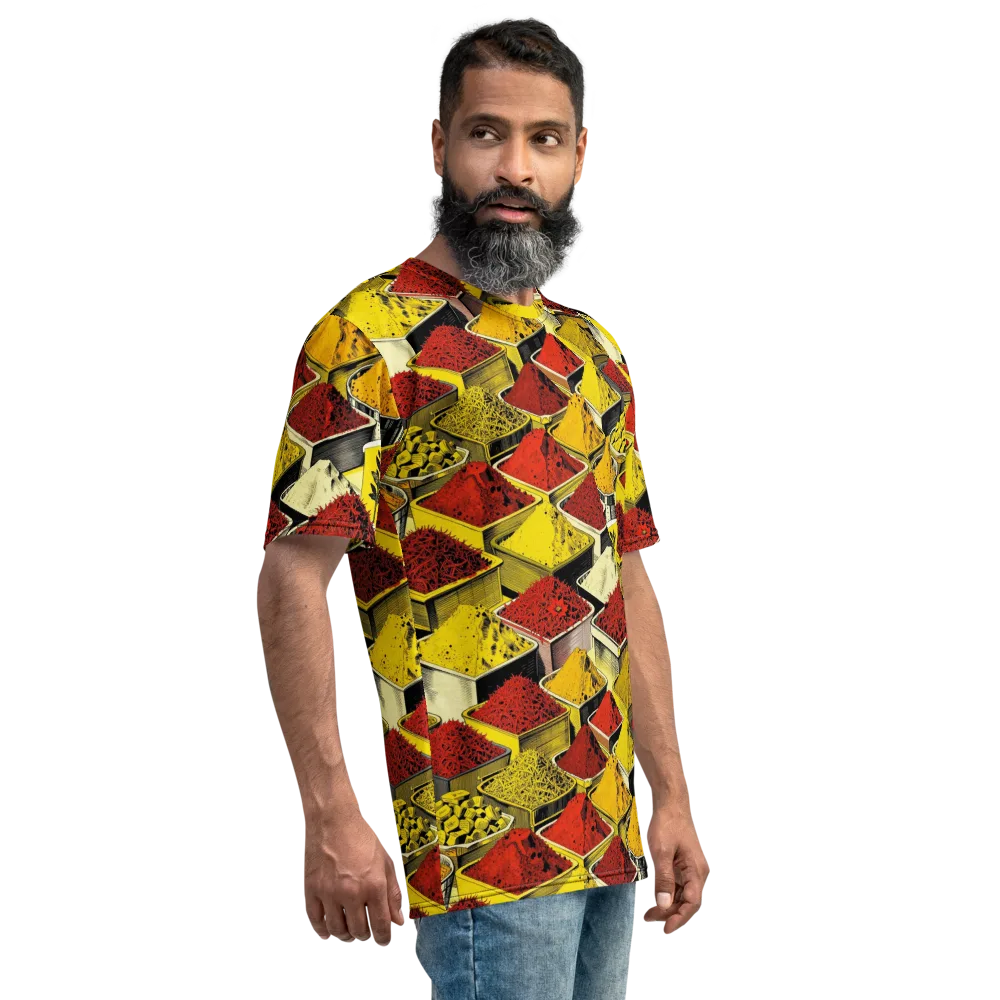 Spice Market Static on Men's Crew Neck T-Shirt — Right