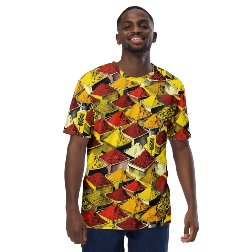 Spice Market Static on a Men's Crew Neck T-Shirt