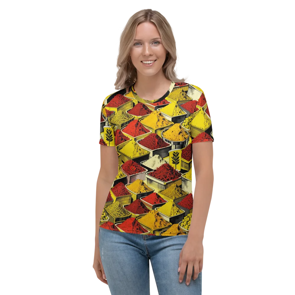 Spice Market Static on Women's Crew Neck T-Shirt — Front