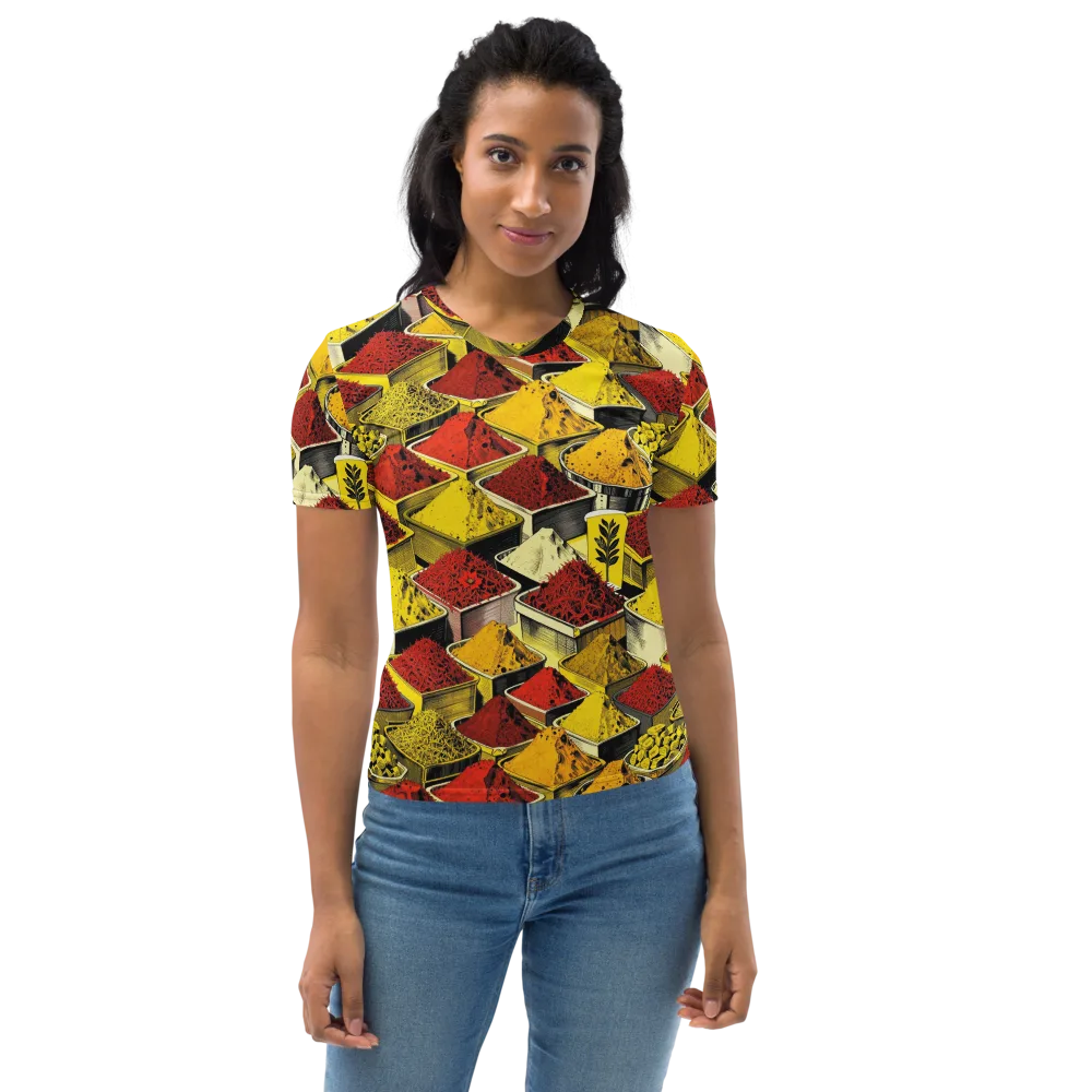 Spice Market Static on Women's Crew Neck T-Shirt — Front