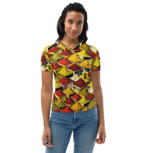 Spice Market Static on a Women's Crew Neck T-Shirt