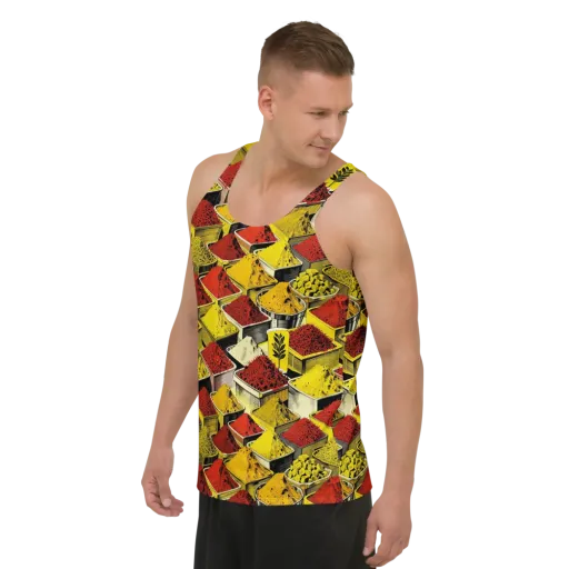 Spice Market Static on a Men's Tank Top