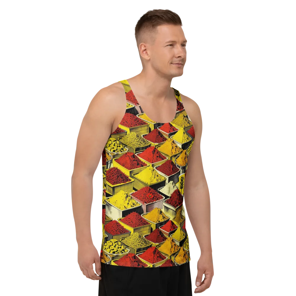 Spice Market Static on Men's Tank Top — Right Front