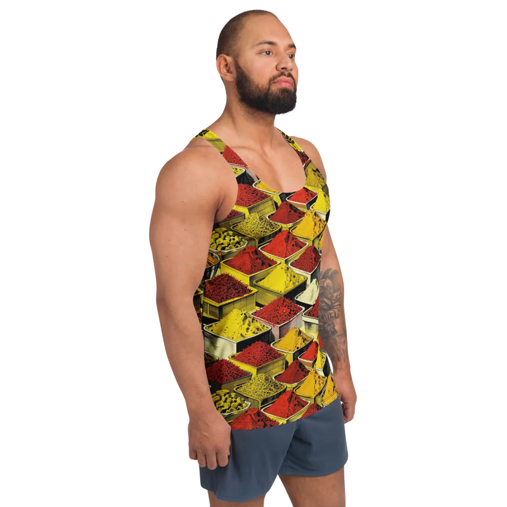 Spice Market Static on Men's Tank Top — Right Front
