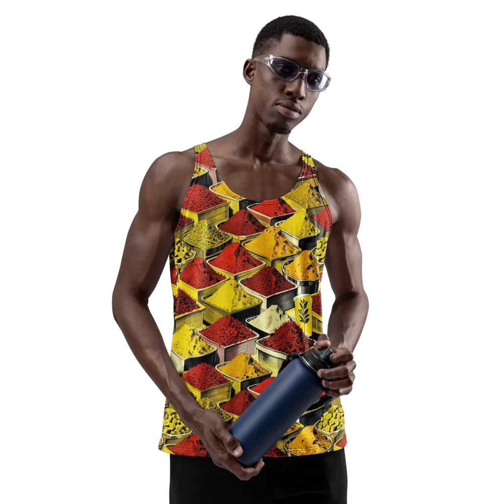 Spice Market Static on Men's Tank Top — Front