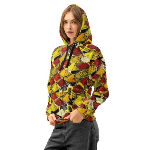 Spice Market Static on a Cotton Hoodie