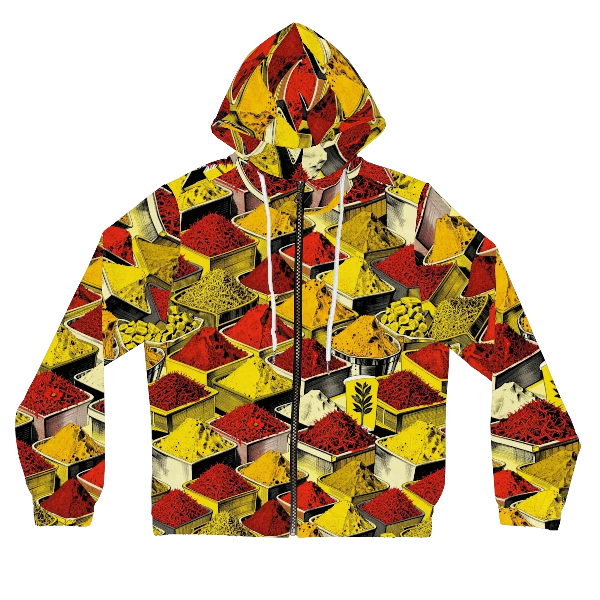 Spice Market Static on Women's Full-Zip Hoodie — Front