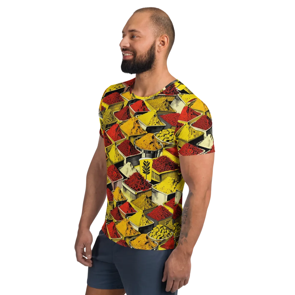 Spice Market Static on Men's Athletic T-Shirt — Left
