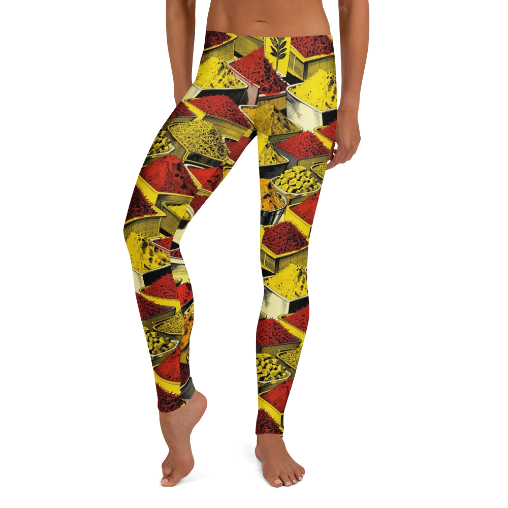 Spice Market Static on Leggings — Front