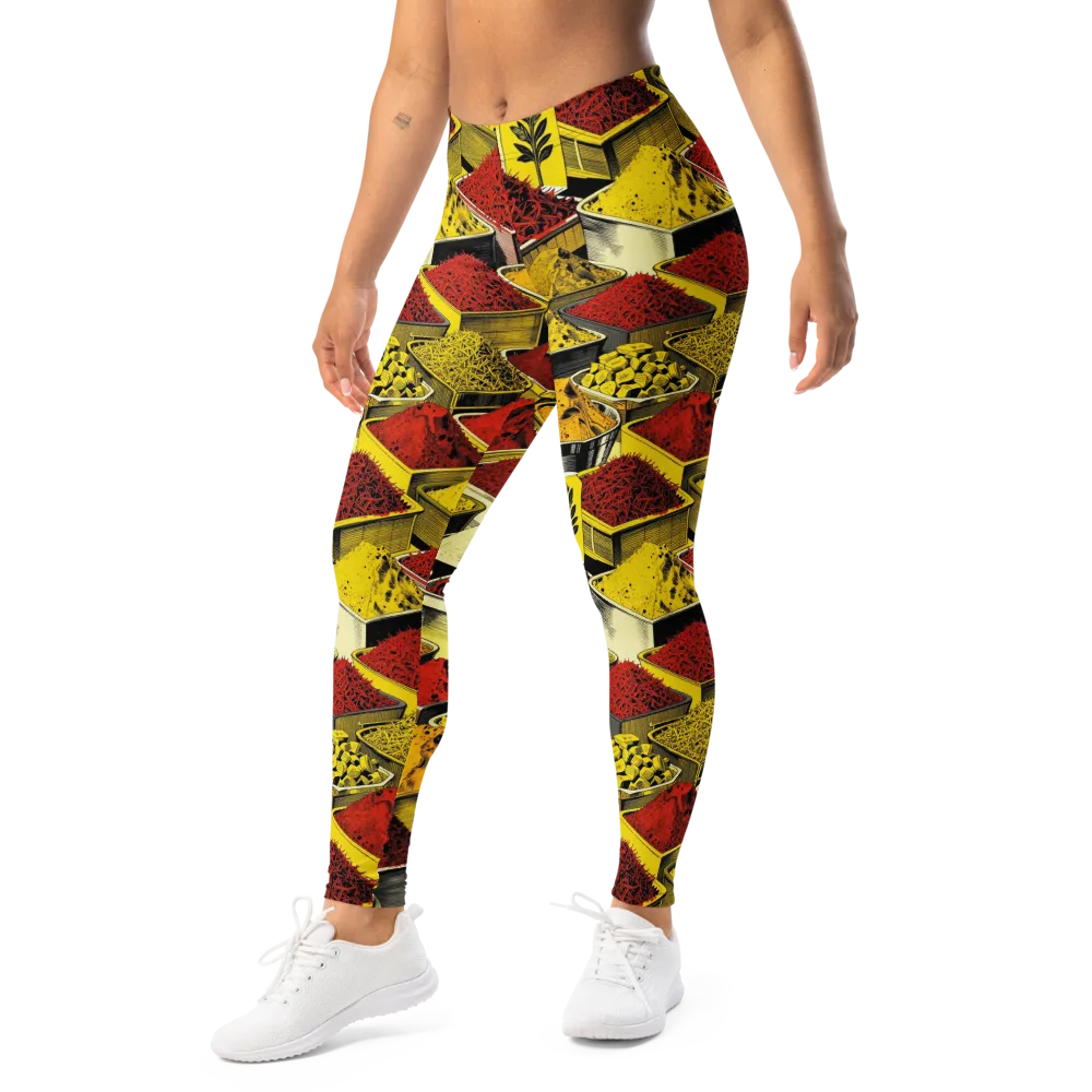 Spice Market Static on Leggings — Left Front