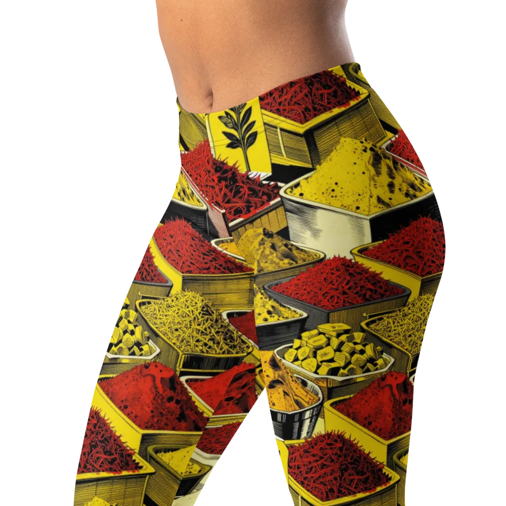 Spice Market Static on Leggings — Left Front