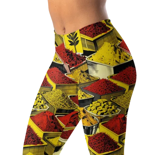 Spice Market Static on a Leggings
