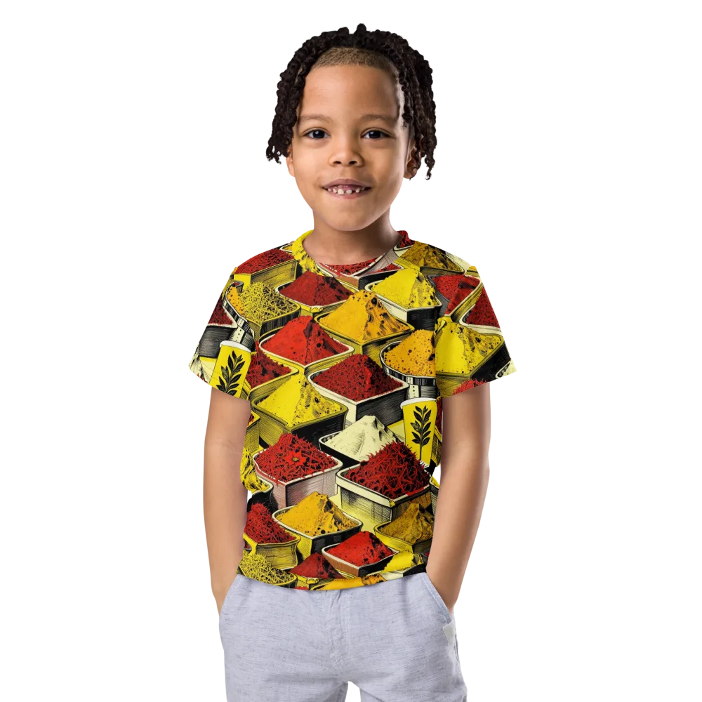 Spice Market Static on Kids Crew Neck T-Shirt — Front