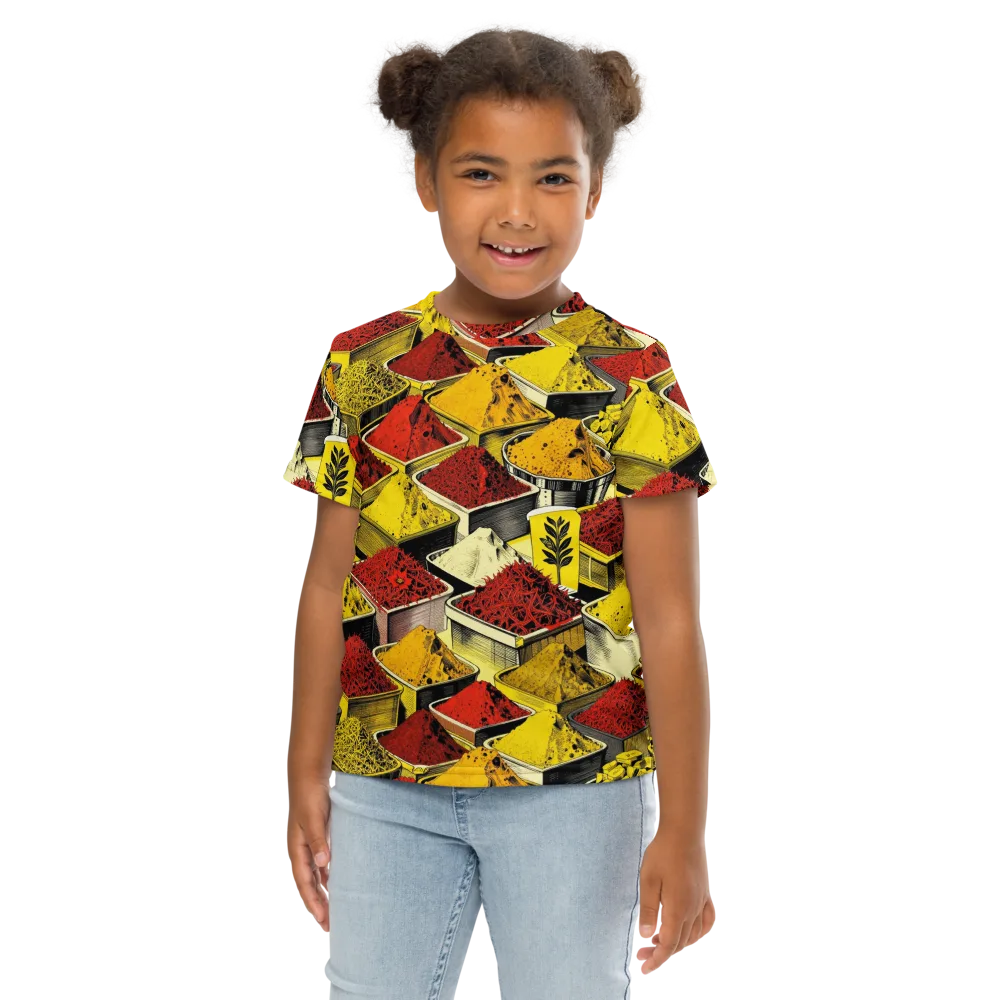 Spice Market Static on Kids Crew Neck T-Shirt — Front