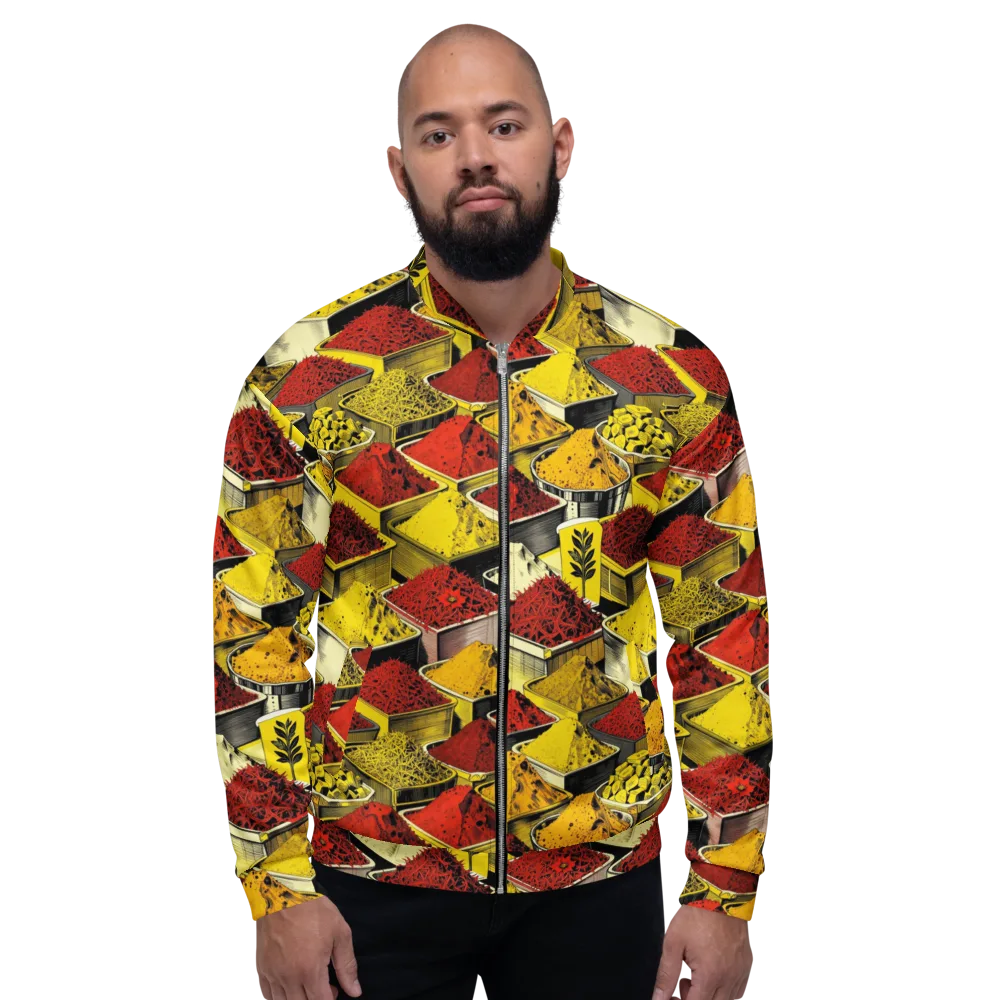 Spice Market Static on Bomber Jacket — Front