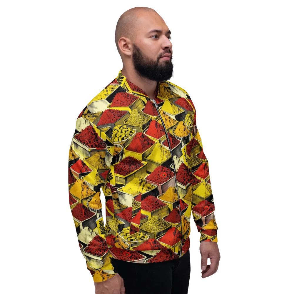 Spice Market Static on Bomber Jacket — Right