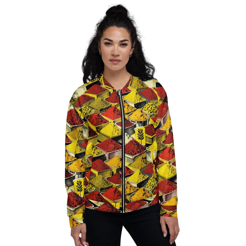 Spice Market Static on Bomber Jacket — Front