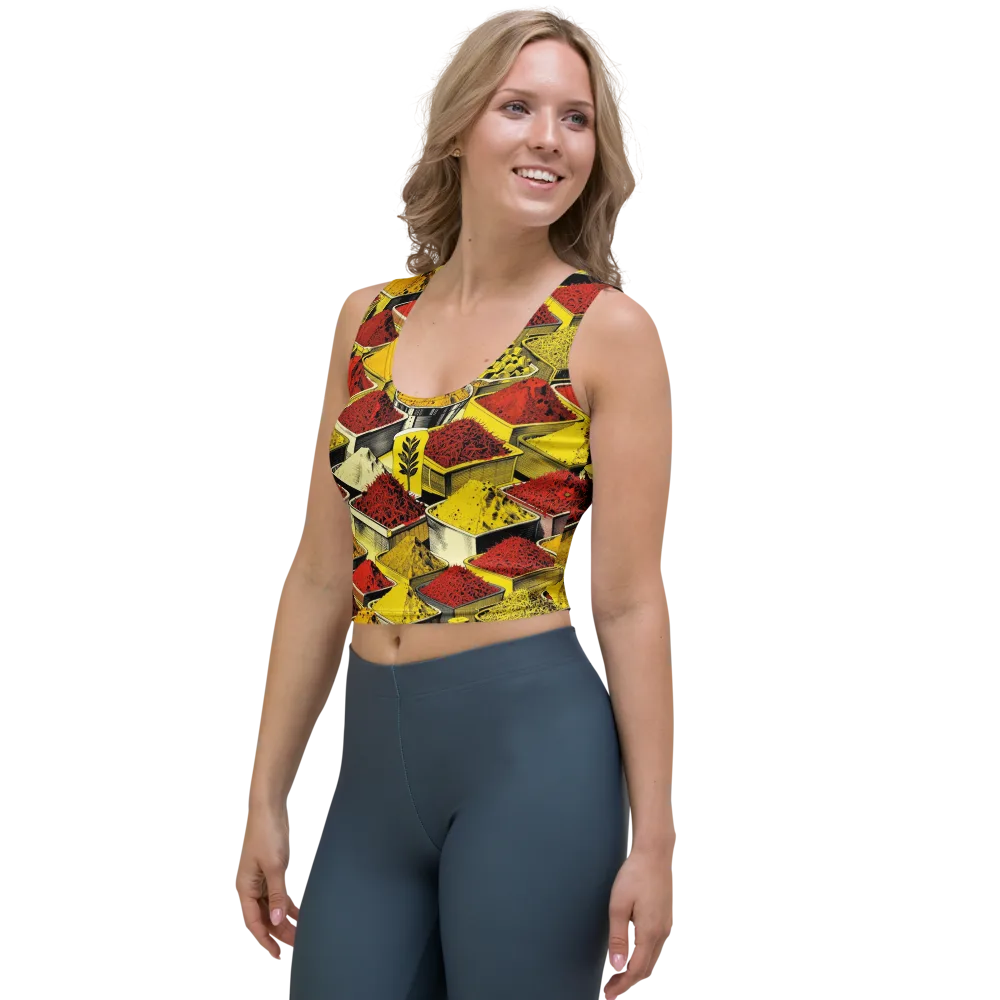 Spice Market Static on Crop Top — Left Front