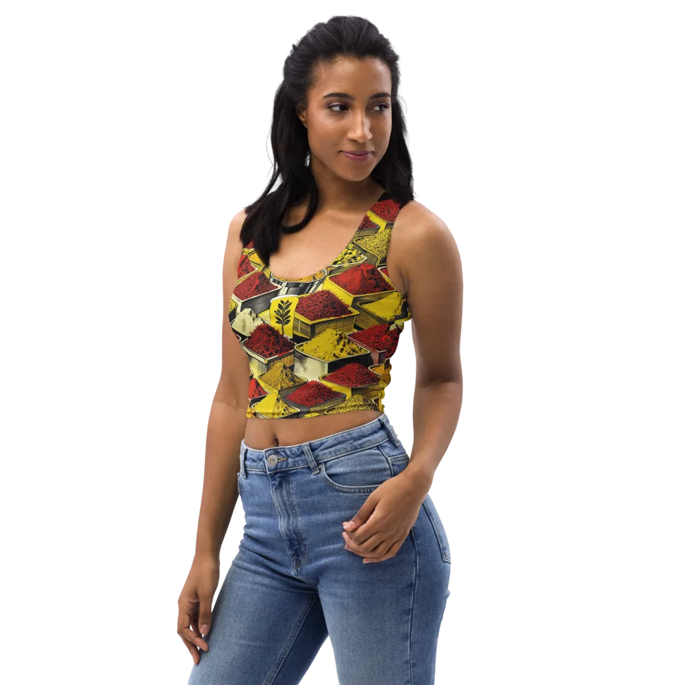 Spice Market Static on Crop Top — Left Front