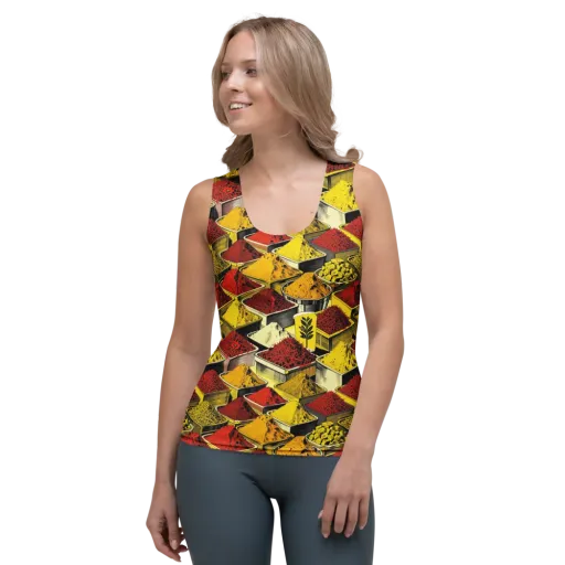 Spice Market Static on a Women's Tank Top