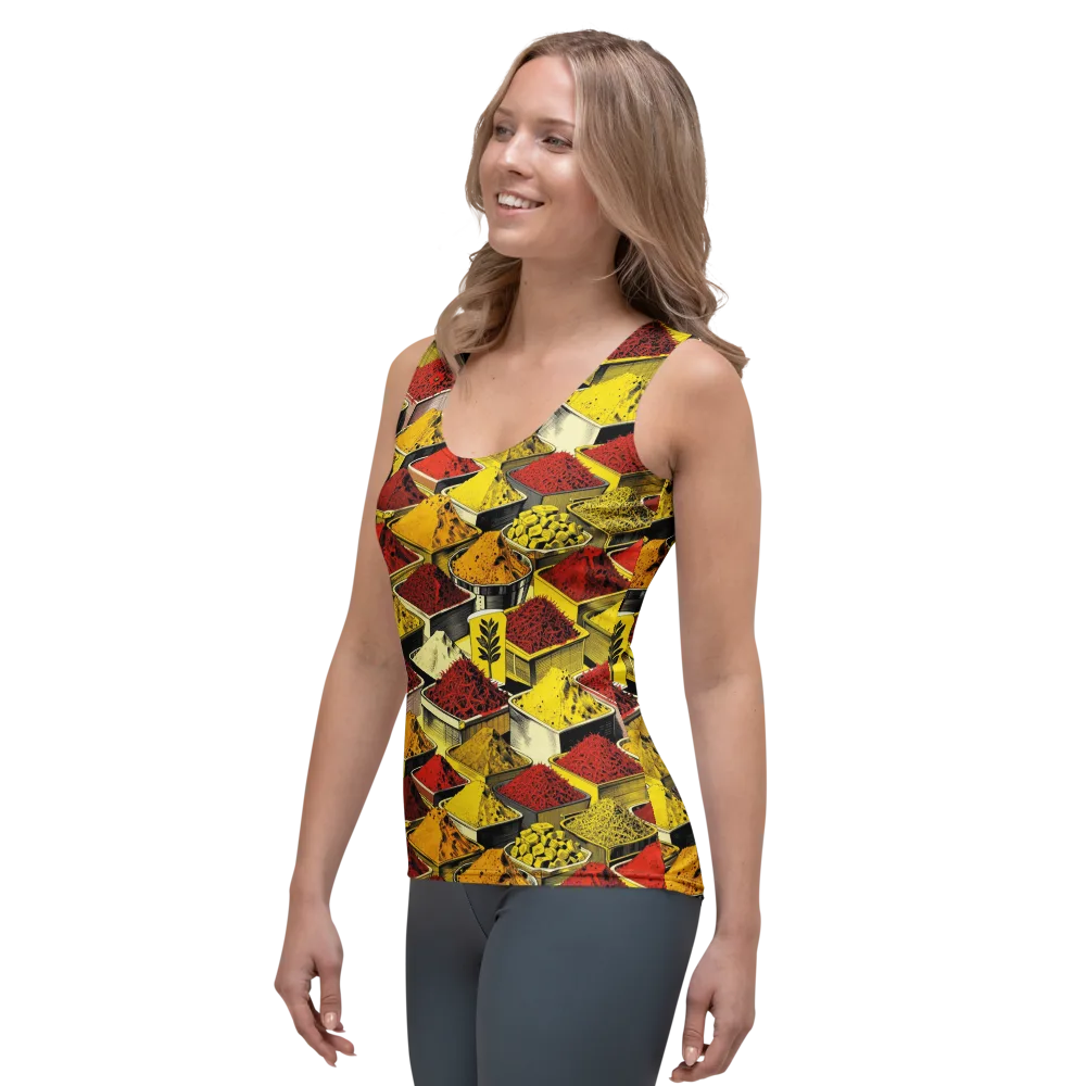 Spice Market Static on Women's Tank Top — Left Front