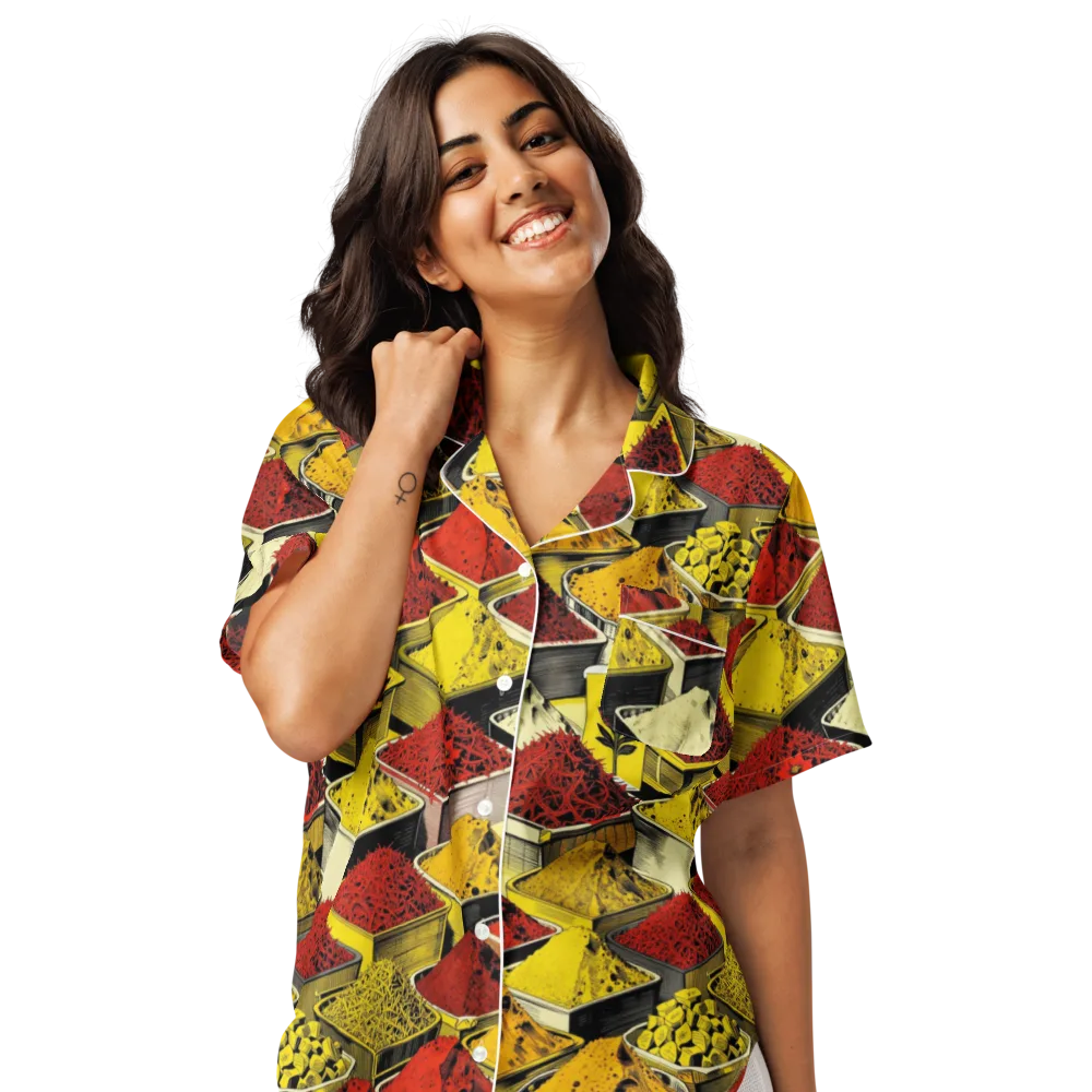 Spice Market Static on Women's Short Sleeve Pajama Top — Front