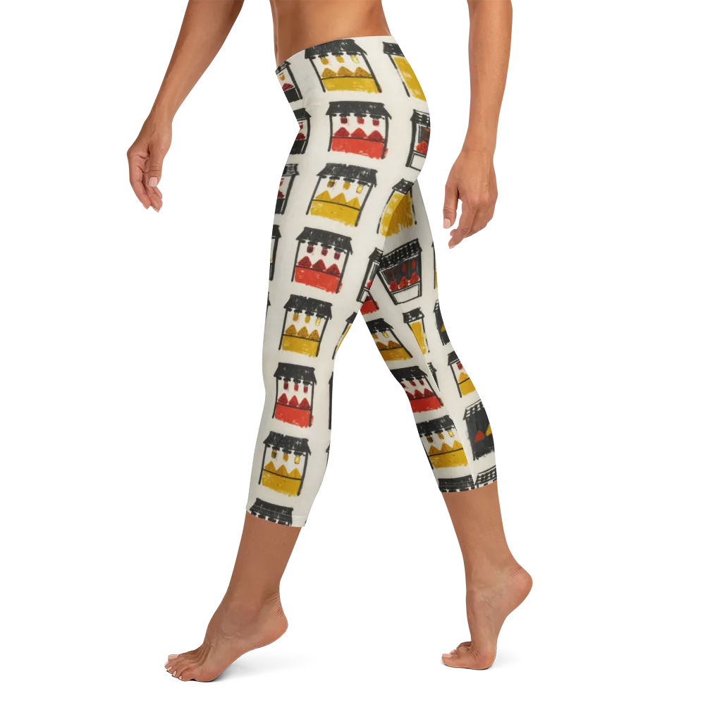 Market Stall Study on Capri Leggings — Left