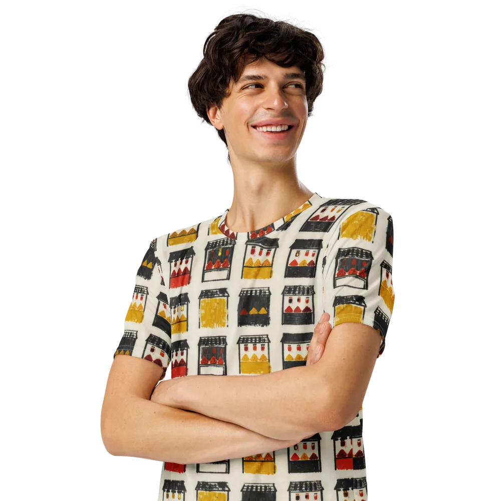 Market Stall Study on Men's Crew Neck T-Shirt — Left Front