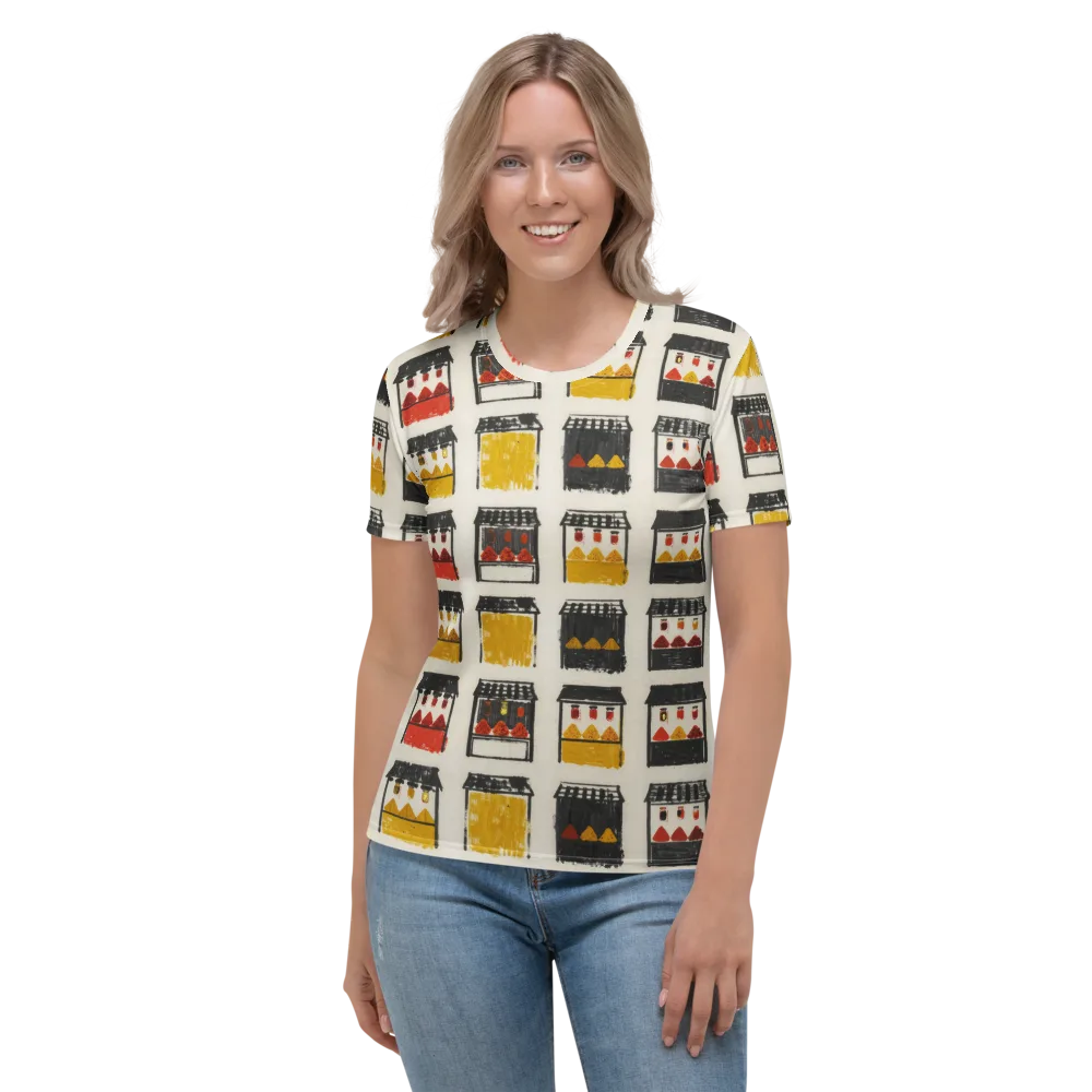 Market Stall Study on Women's Crew Neck T-Shirt — Front