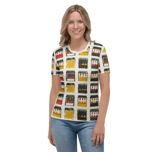 Market Stall Study on a Women's Crew Neck T-Shirt