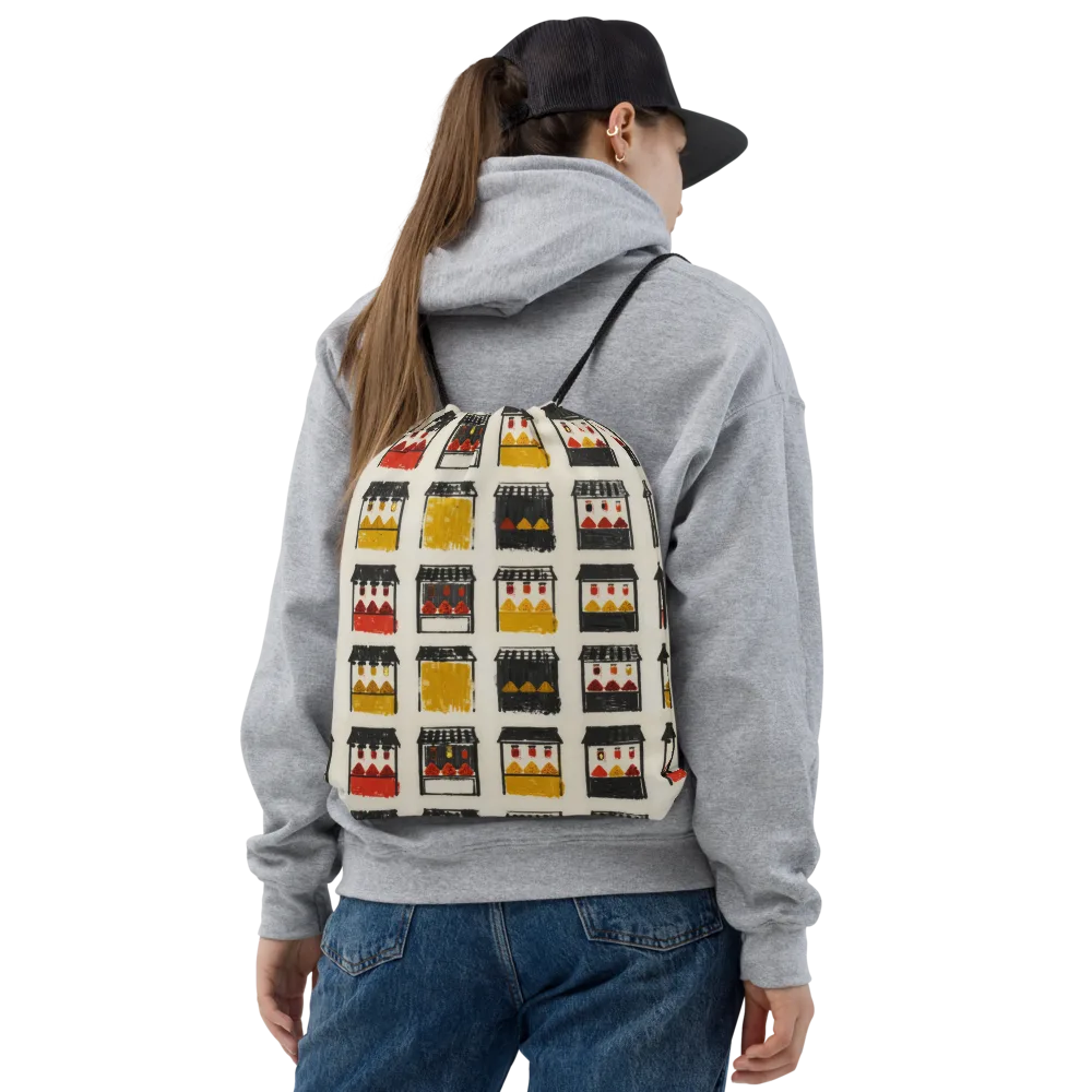 Market Stall Study on Drawstring Bag — Front