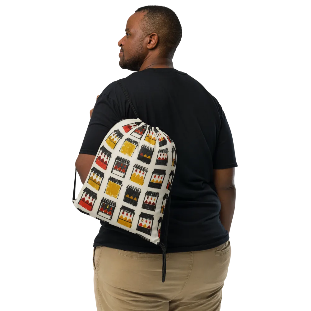 Market Stall Study on Drawstring Bag — Front
