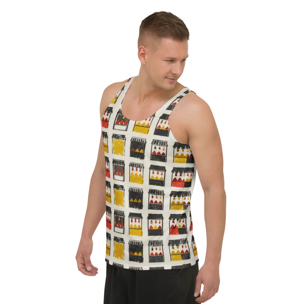 Market Stall Study on Men's Tank Top — Left Front