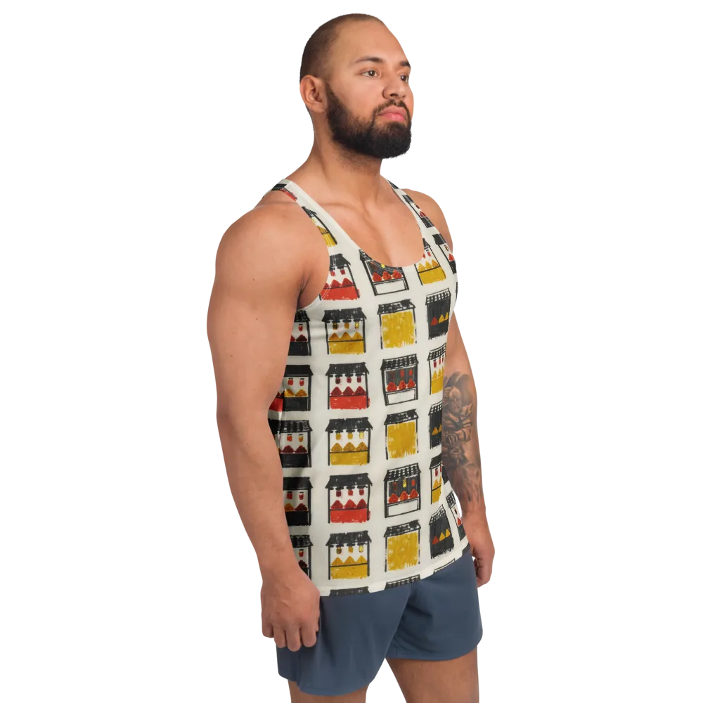 Market Stall Study on Men's Tank Top — Right Front