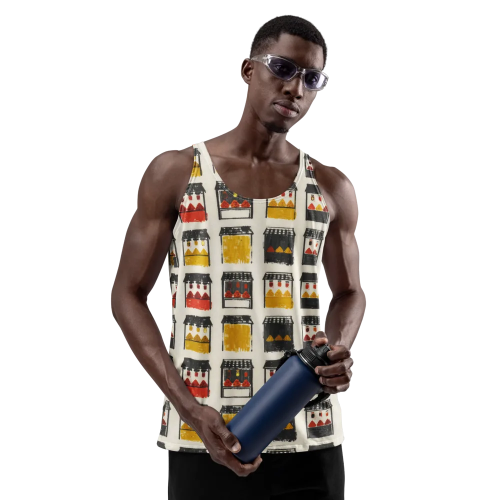 Market Stall Study on Men's Tank Top — Front