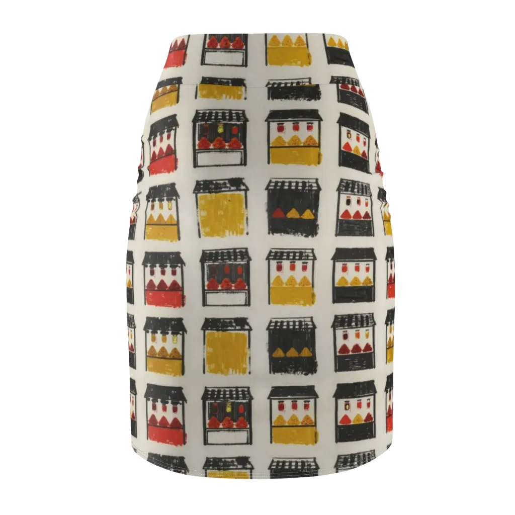 Market Stall Study on Pencil Skirt — Back