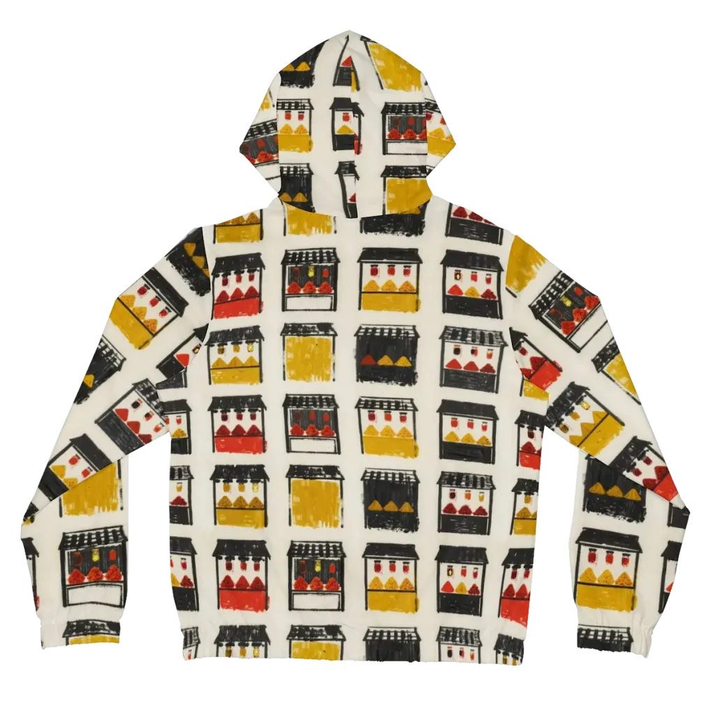 Market Stall Study on Women's Full-Zip Hoodie — Back