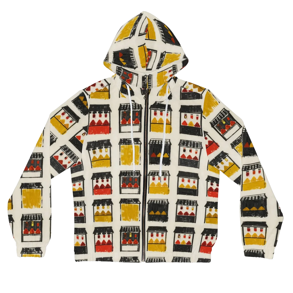 Market Stall Study on Women's Full-Zip Hoodie — Front