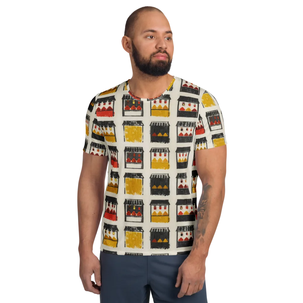 Market Stall Study on Men's Athletic T-Shirt — Front
