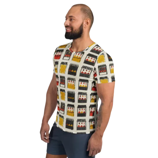 Market Stall Study on a Men's Athletic T-Shirt