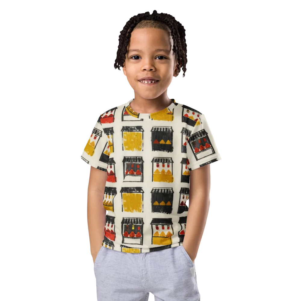 Market Stall Study on Kids Crew Neck T-Shirt — Front