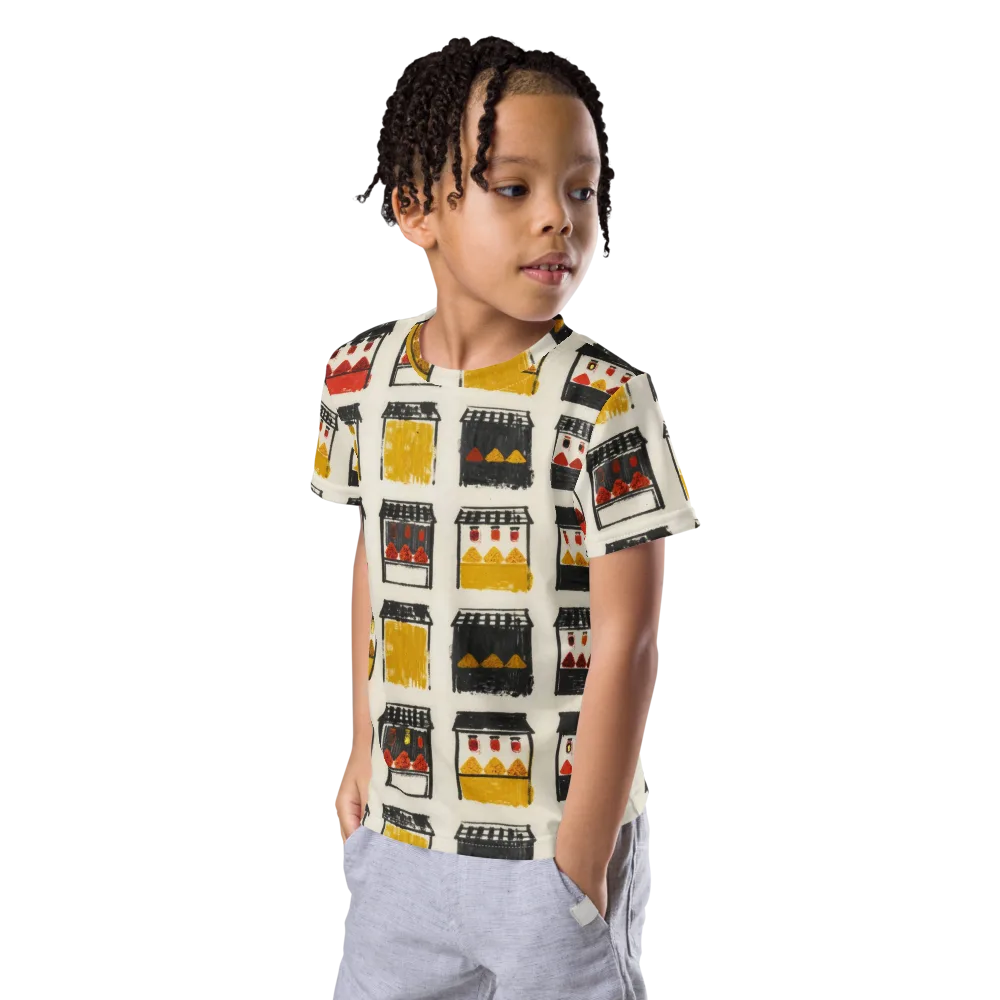 Market Stall Study on Kids Crew Neck T-Shirt — Left Front