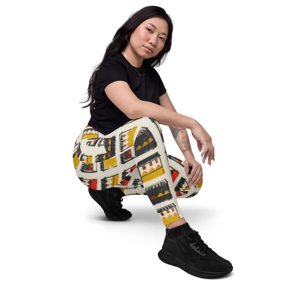 Market Stall Study on Leggings with Pockets — Right Front