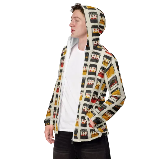 Market Stall Study on a Men's Windbreaker