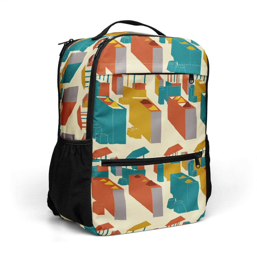Market Geometry on Utility Backpack — Right Front