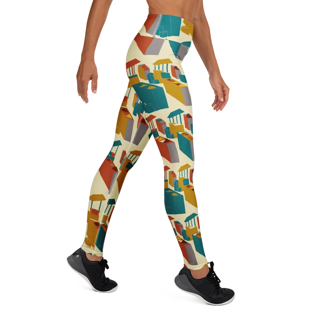 Market Geometry on Yoga Leggings — Right