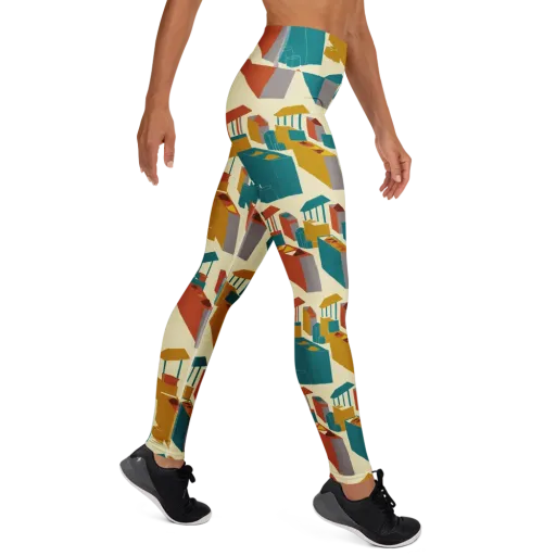 Market Geometry on a Yoga Leggings