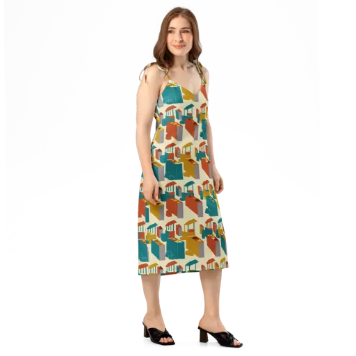 Market Geometry on a Slip Dress