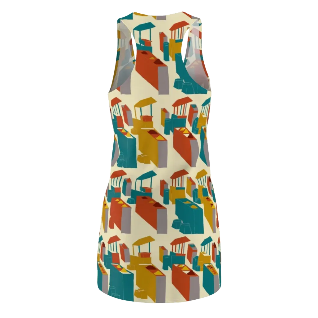 Market Geometry on Racerback Dress — Back