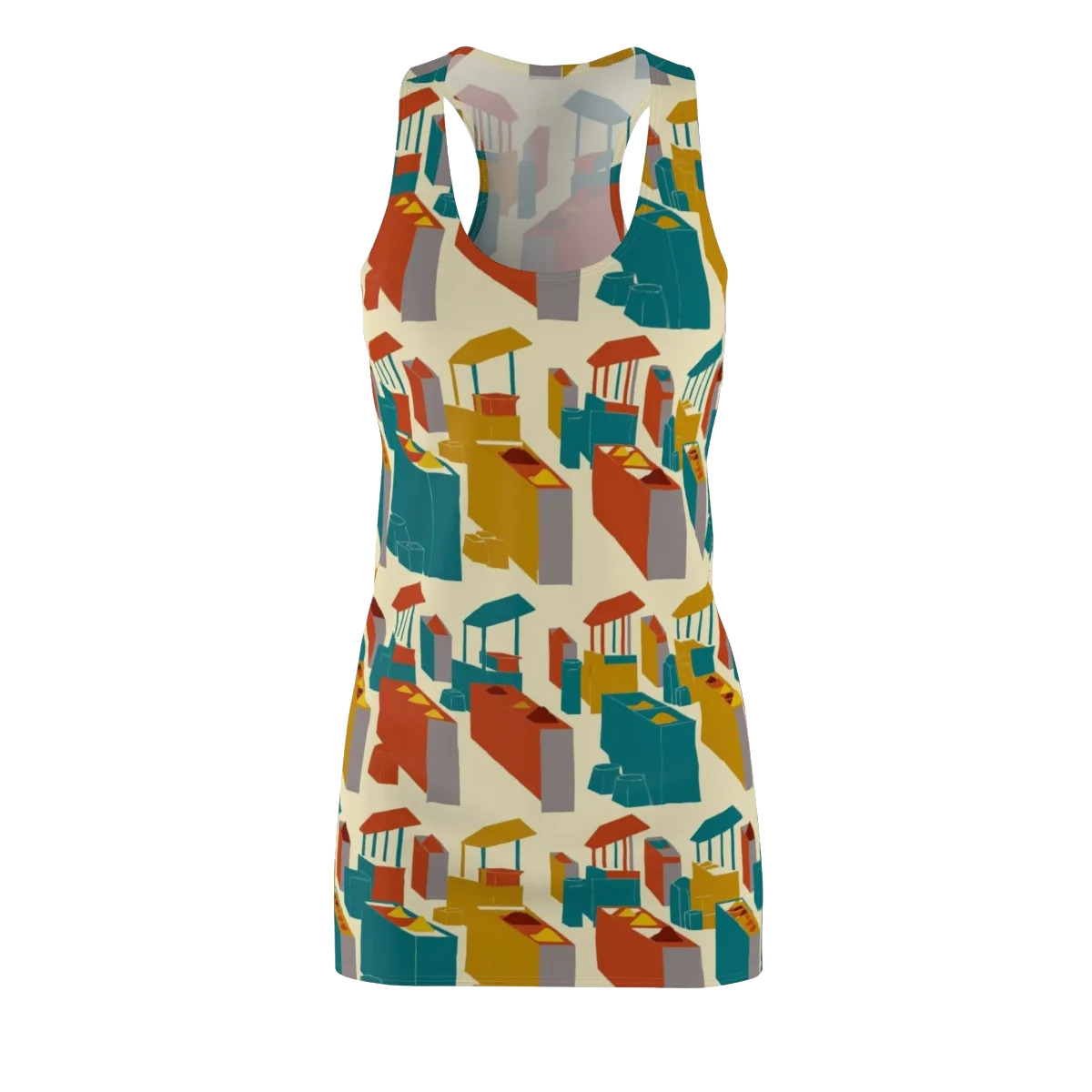 Market Geometry on Racerback Dress — Front